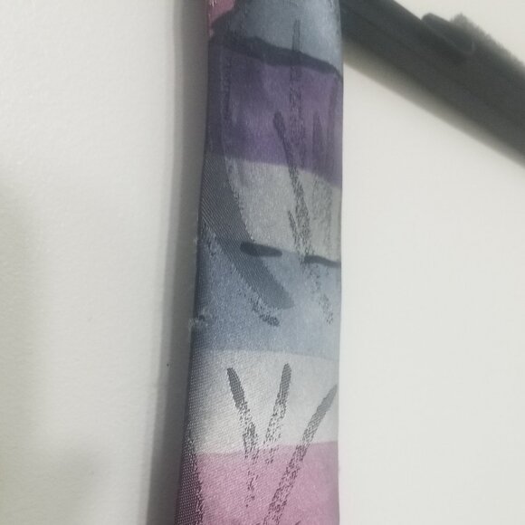 gray, pink, and purple Robert Alan polyester tie - Picture 4 of 10